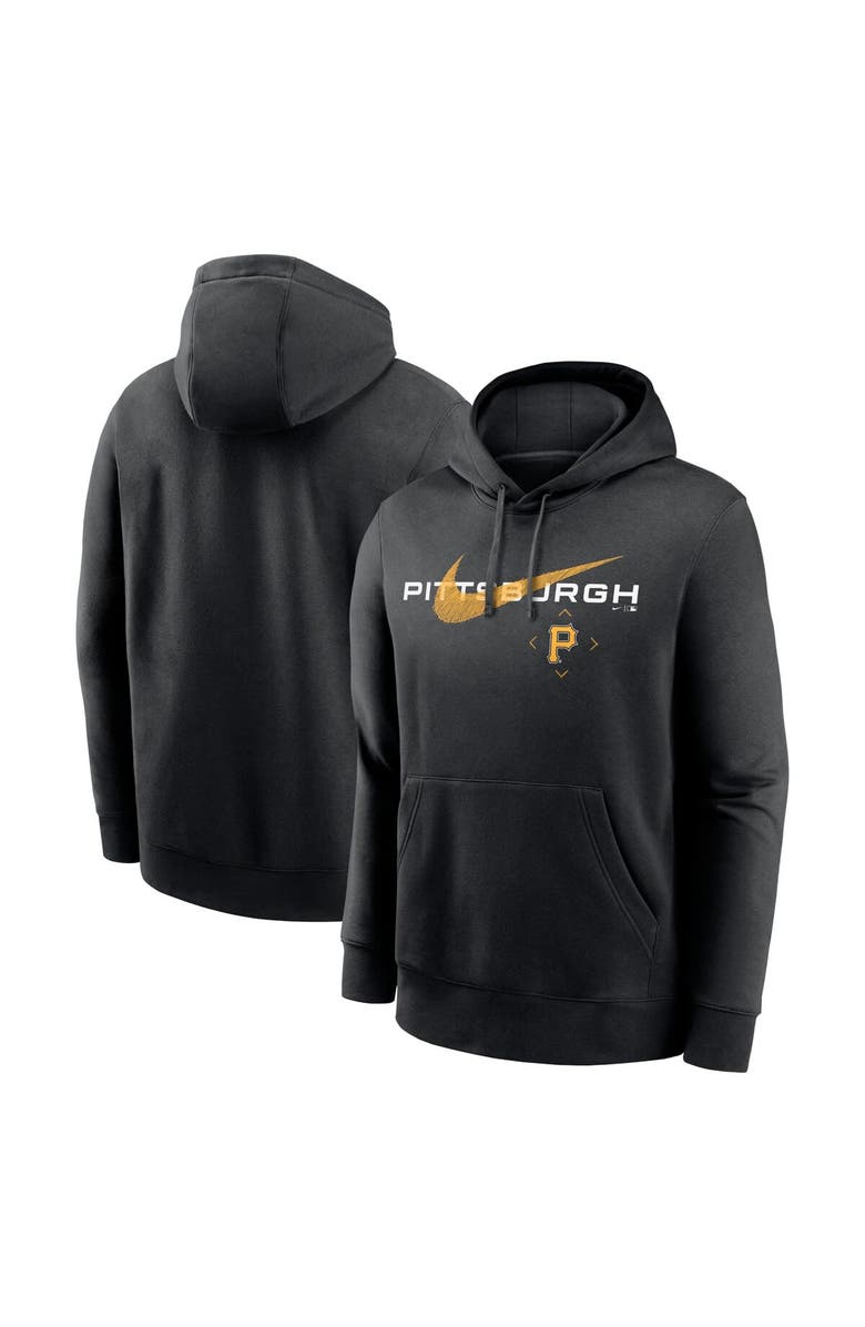 Nike Men's Nike Black Pittsburgh Pirates Swoosh NeighborHOOD Pullover Hoodie, Main, color, Black