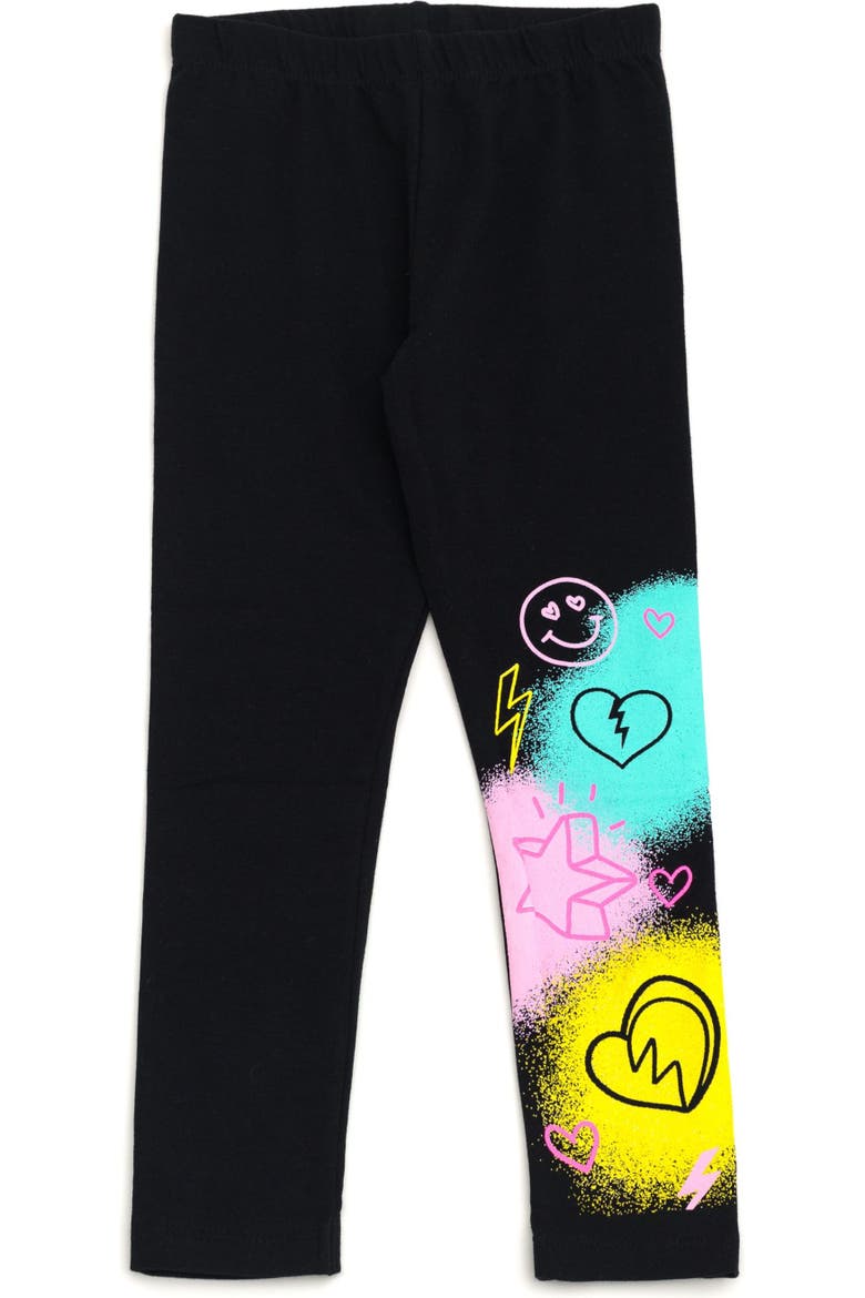 Roller Sk8er 2-Piece Cropped T-Shirt and Leggings Set, Alternate, color, Neon Pink Black