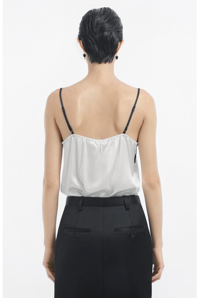 Lace Camisole in Silk, Alternate, color, Ivory