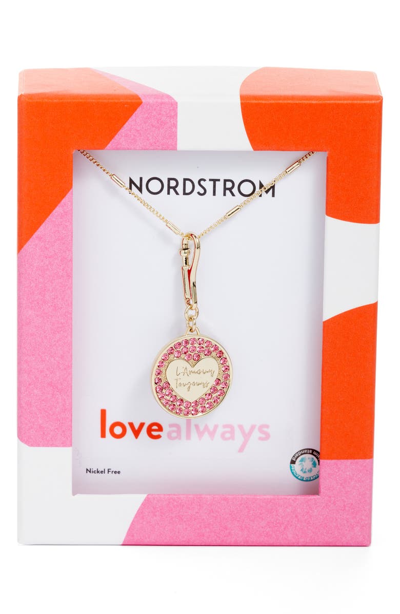 Nordstrom Reversible Love Token Necklace, Alternate, color, 