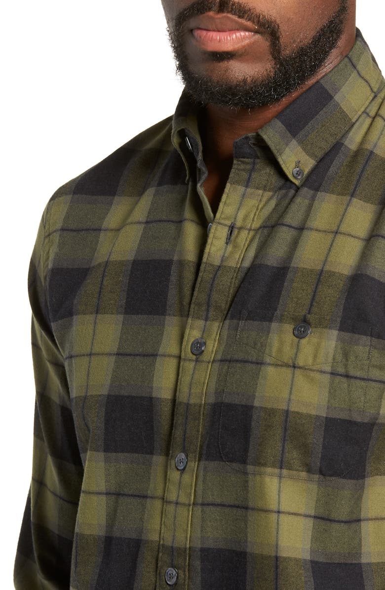 Todd Snyder Slim Fit Plaid Flannel Sport Shirt, Alternate, color, 