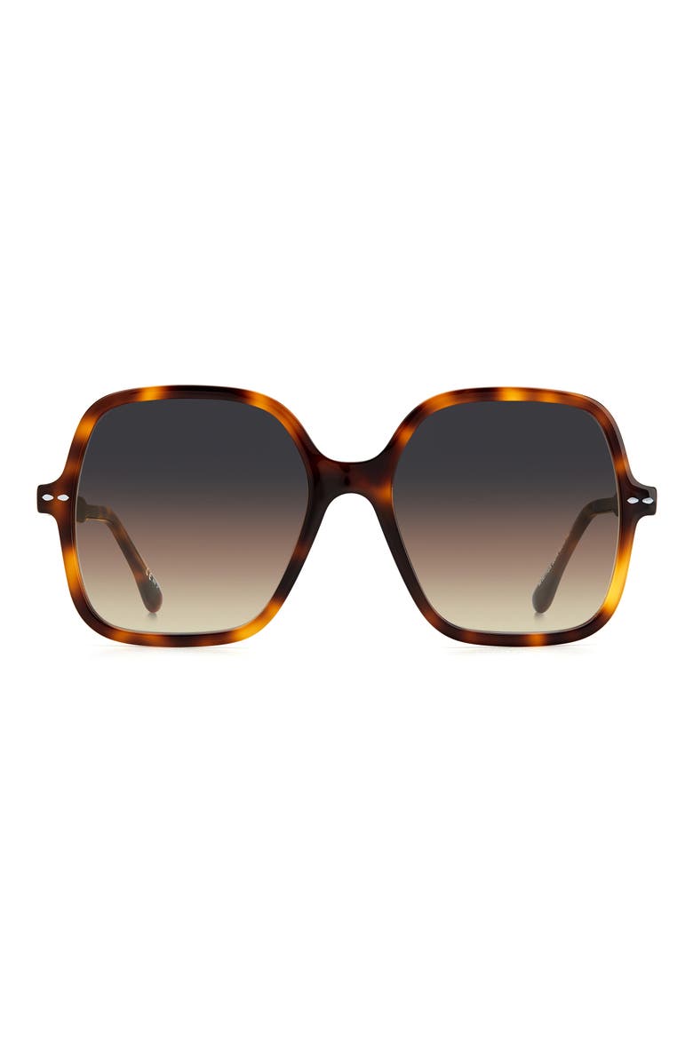 Square Sunglasses, Main, color, HAVANA / GRAY BROWN