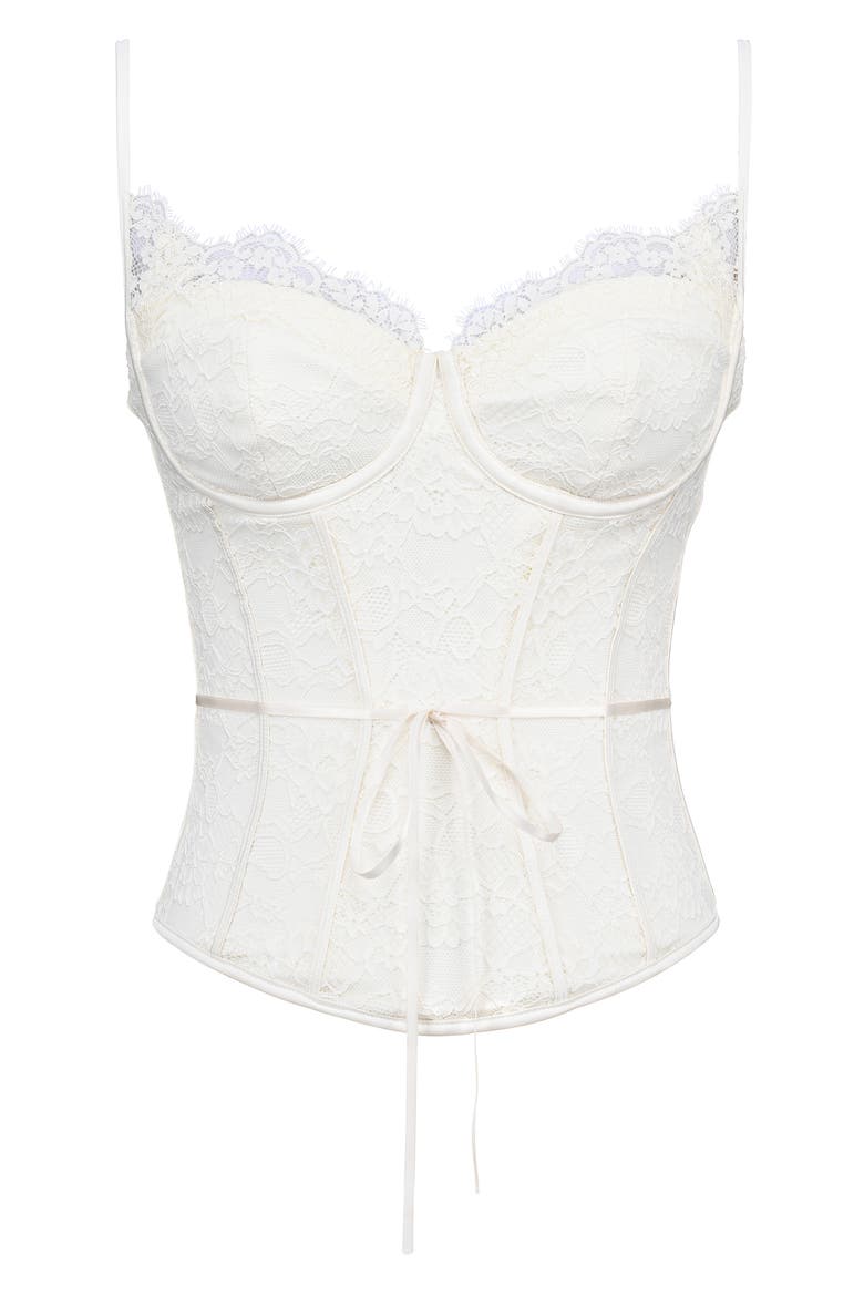 Audrina Lace Corset Top, Alternate, color, IVORY