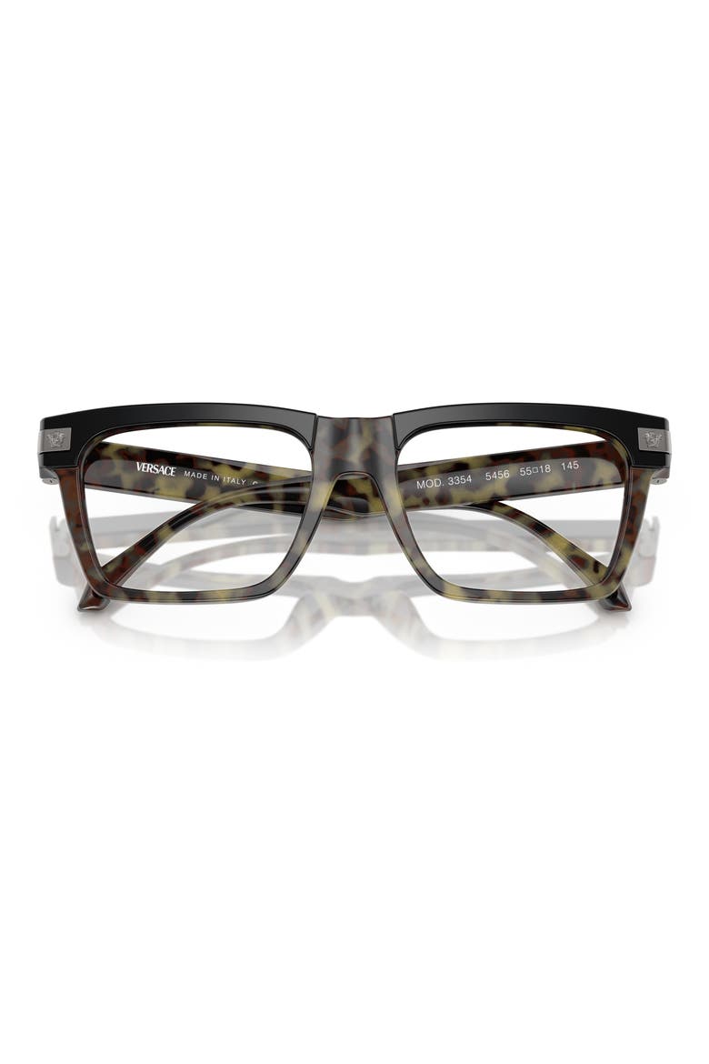 55mm Rectangle Optical Glasses, Alternate, color, HAVANA
