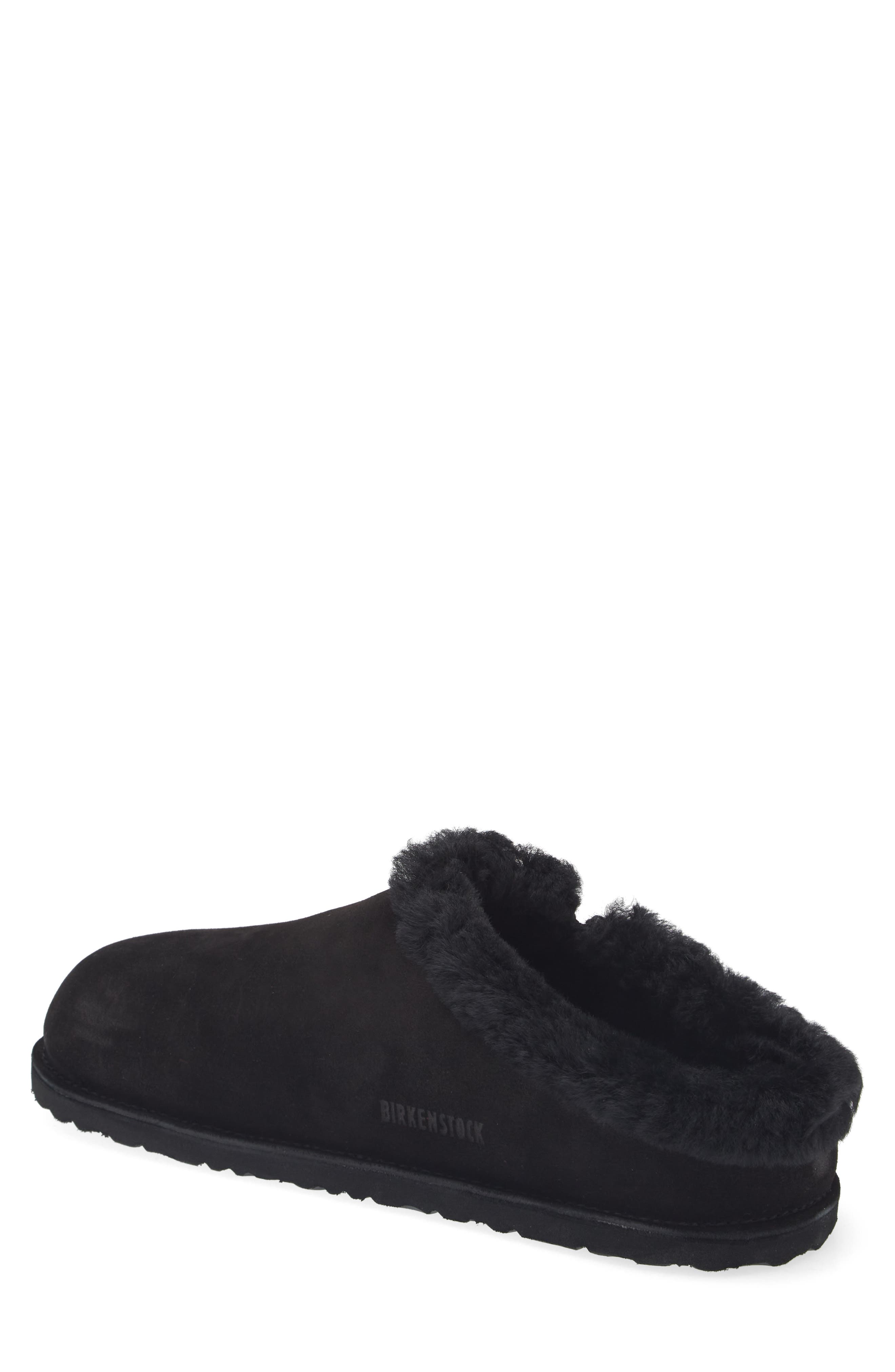 Birkenstock Zermatt Genuine Shearling Slipper, Alternate, color, Black/ Black
