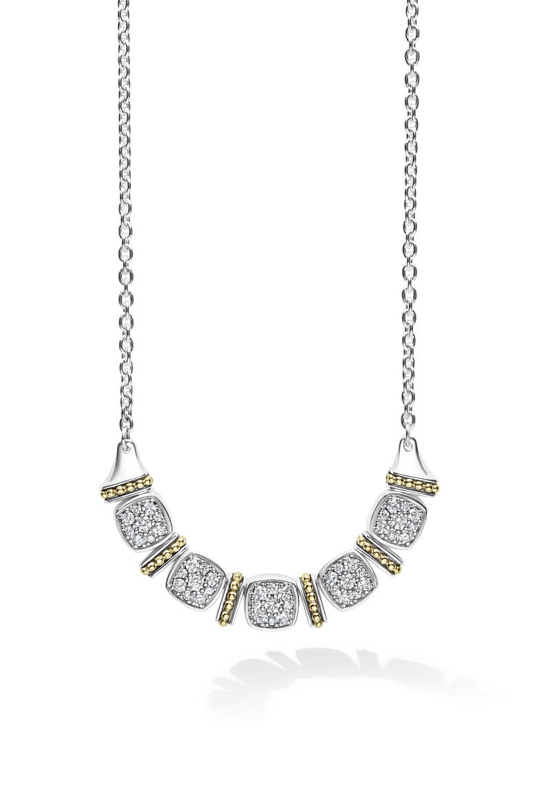 Rittenhouse Diamond Pavé Pendant Necklace , Main, color, SILVER