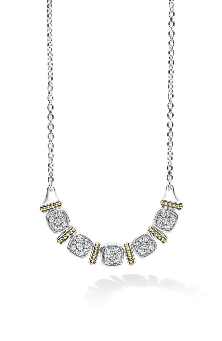 LAGOS Rittenhouse Diamond Pavé Pendant Necklace, Main, color, Silver