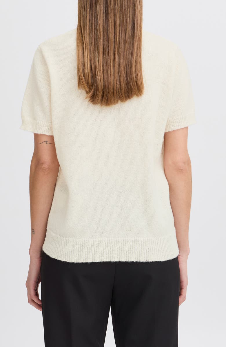 ICHI Short Sleeve Sweater, Alternate, color, Birch