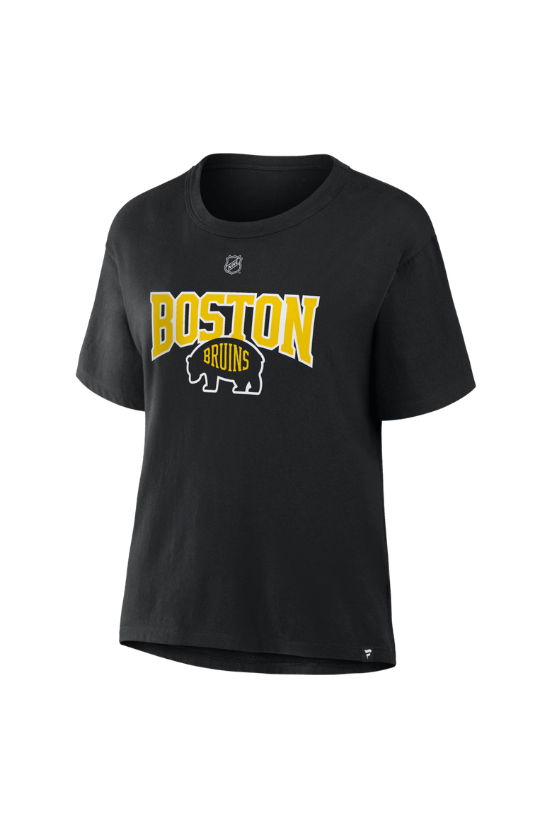 Women's Fanatics David Pastrnak Black Boston Bruins 2026 NHL Stadium Series Authentic Stack Name & Number T-Shirt, Alternate, color, Black