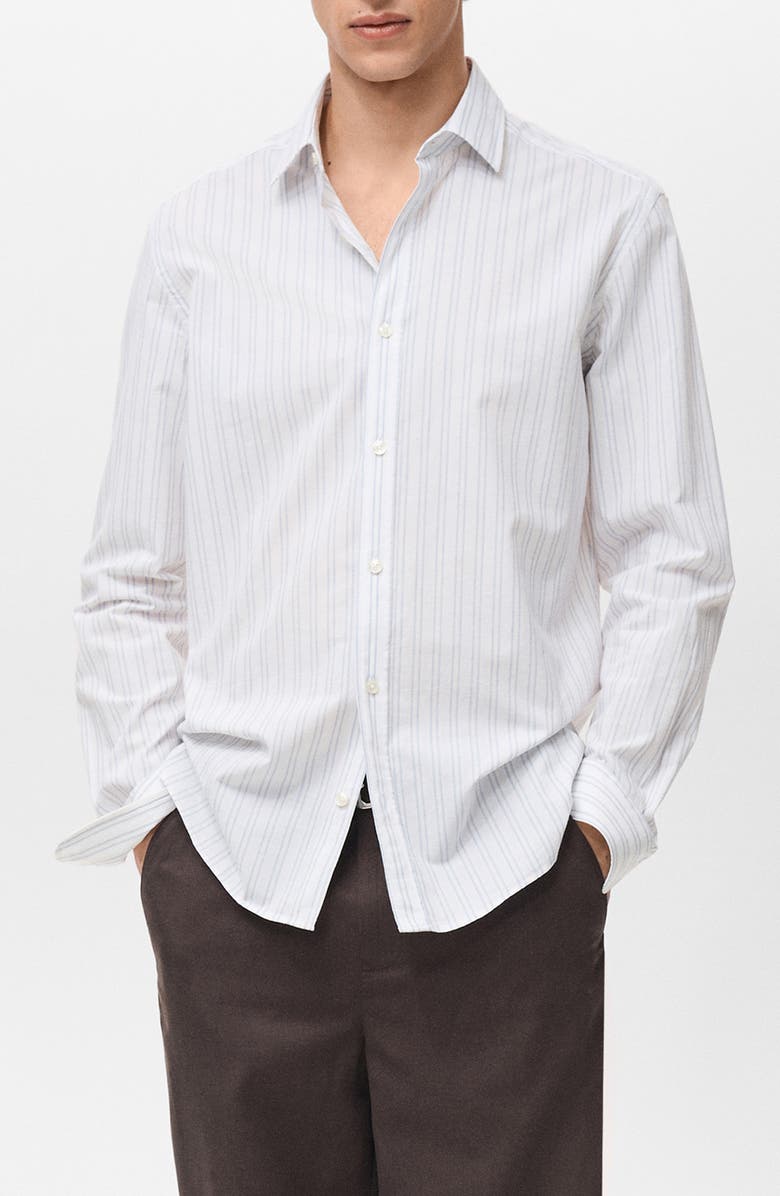 MANGO Stripe Regular Fit Button-Up Shirt, Main, color,