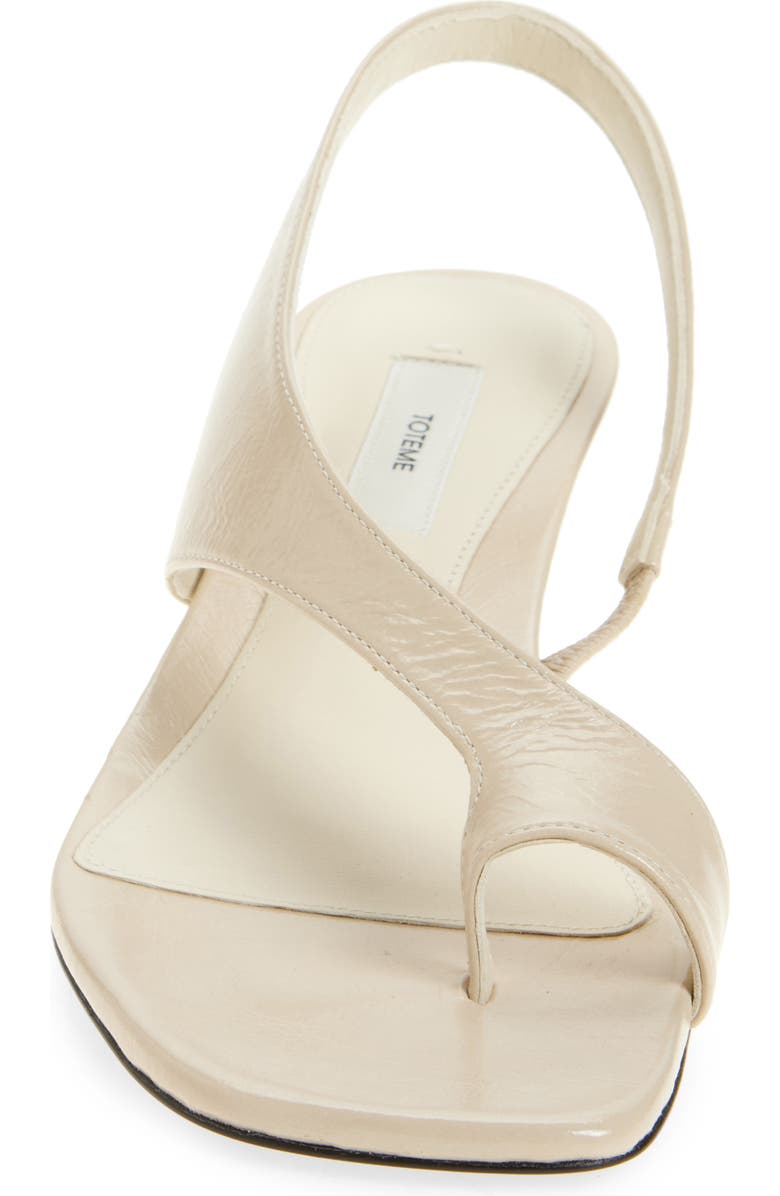 TOTEME Kitten Heel Toe Loop Sandal, Alternate, color, Sand