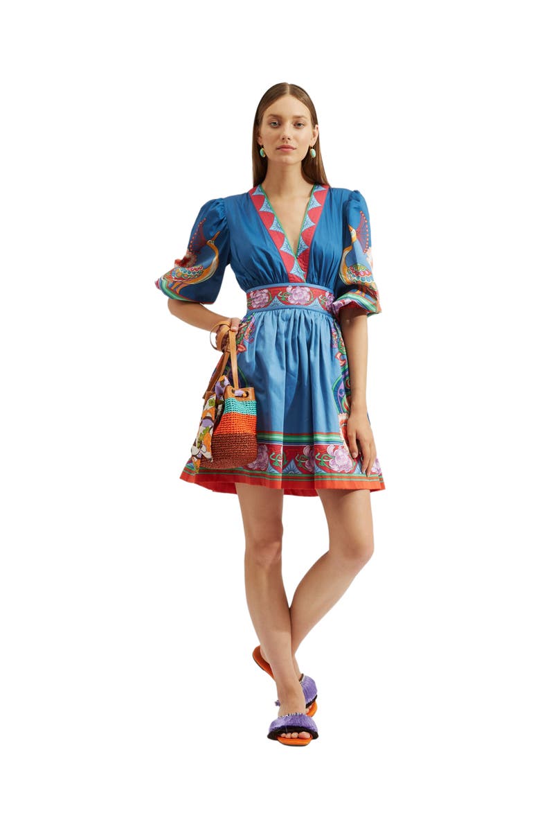 La DoubleJ Margherita Dress Taormina Placée Navy, Main, color, 