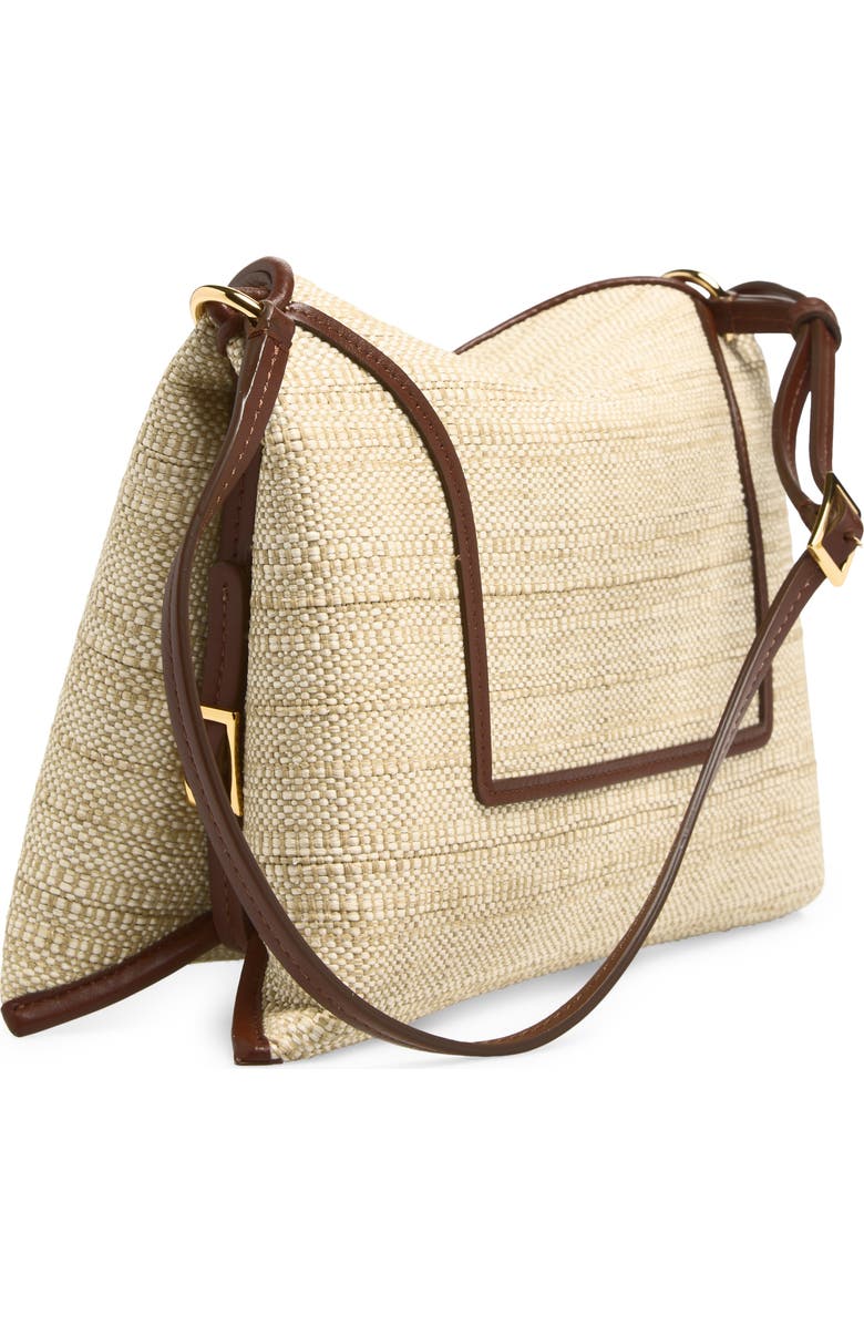 Wandler Penelope Slouch Raffia Shoulder Bag, Alternate, color, Beige Raffia