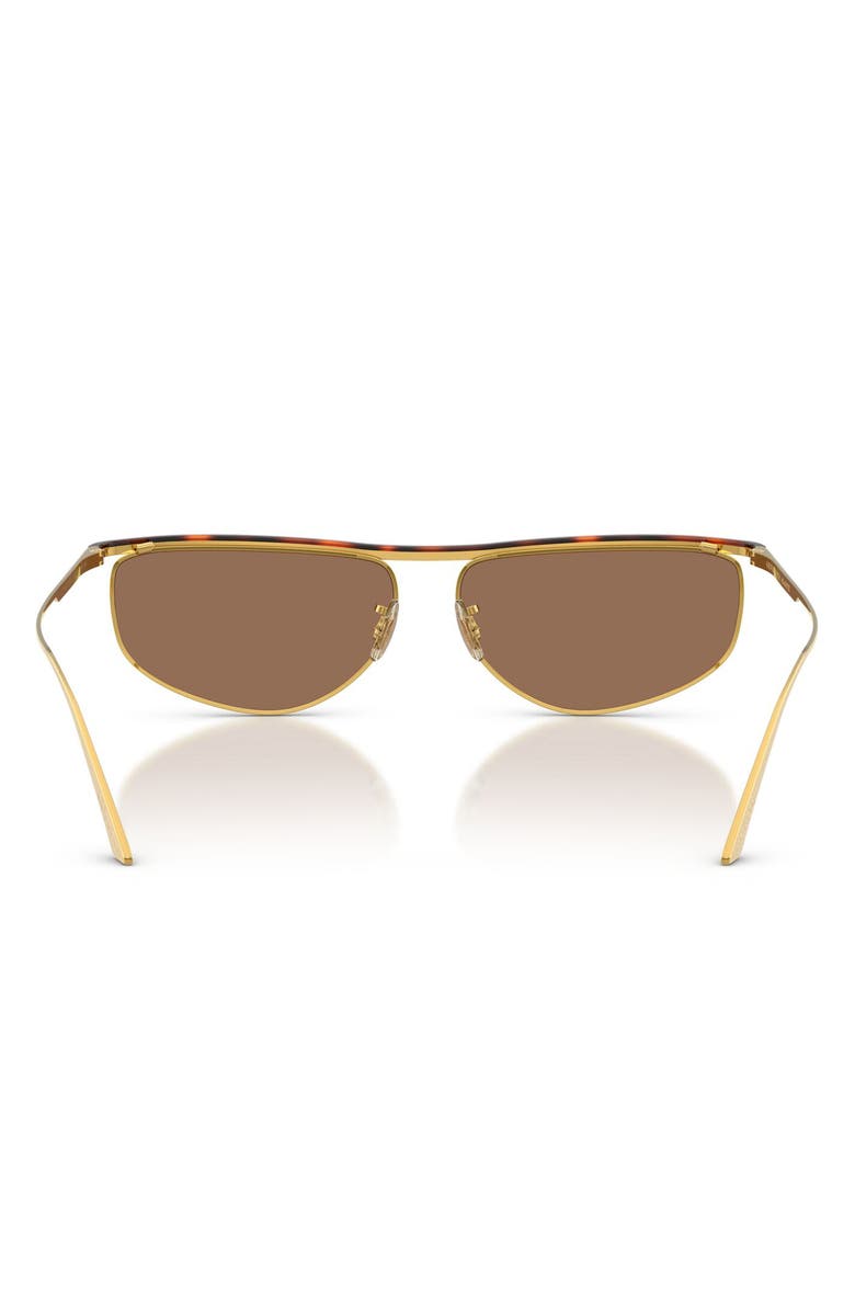 Oliver Peoples x KHAITE 59mm Oval Sunglasses, Alternate, color, Gold/ Dark Mahogany / Brown
