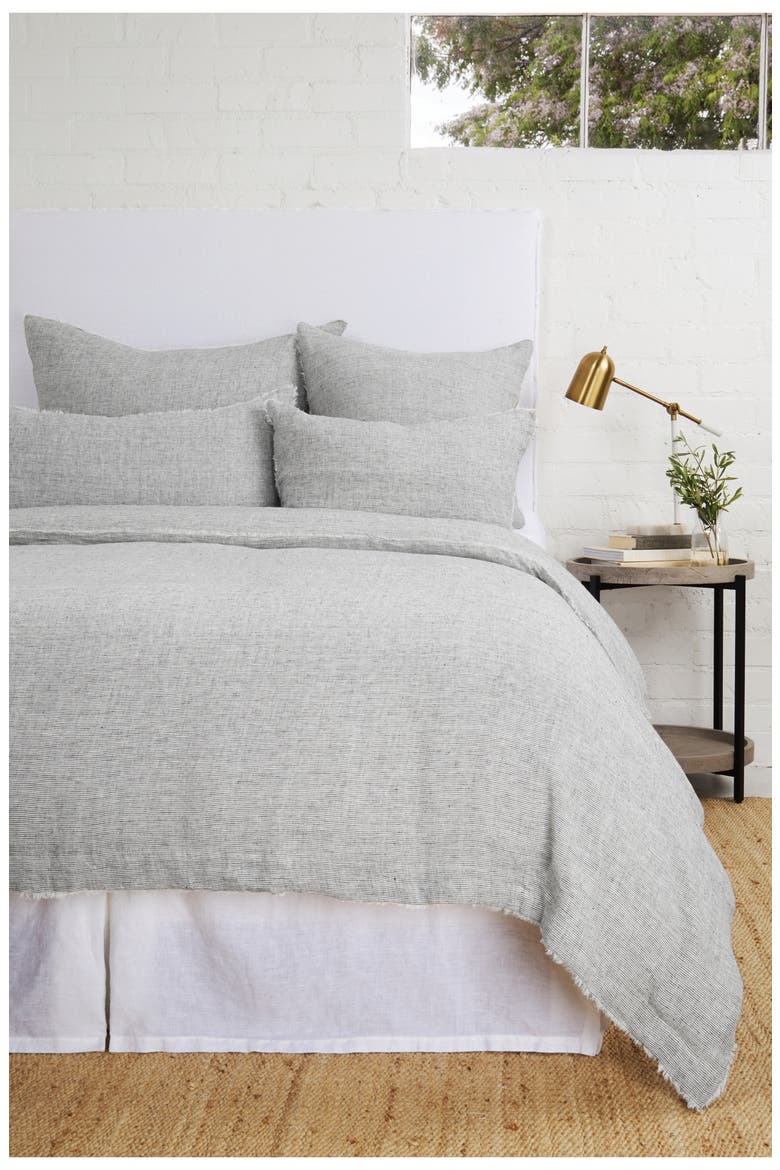 Logan Duvet Cover, Alternate, color, CHARCOAL
