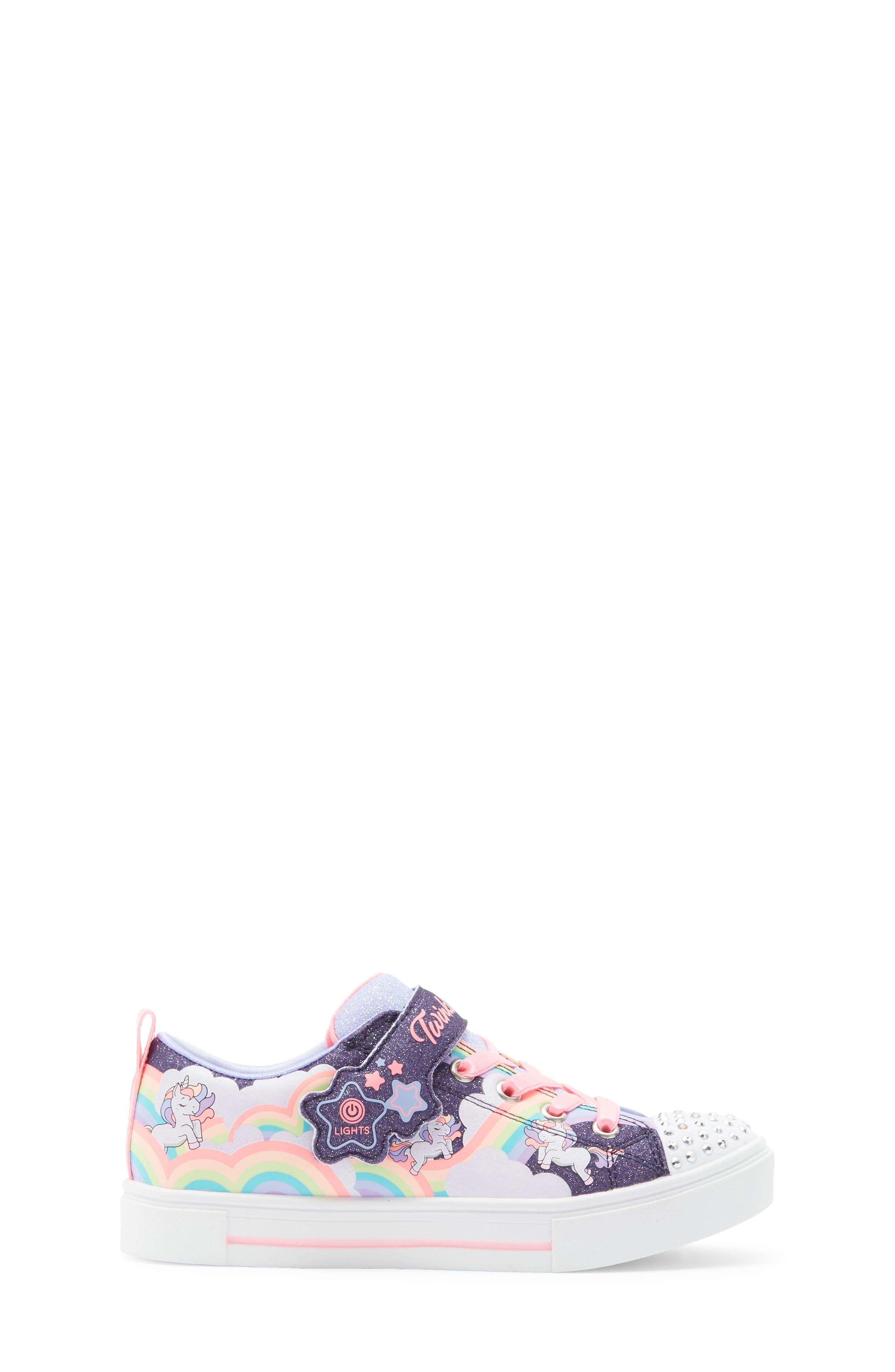 SKECHERS Kids' Twinkle Sparks Light-Up Sneaker, Alternate, color, Navy