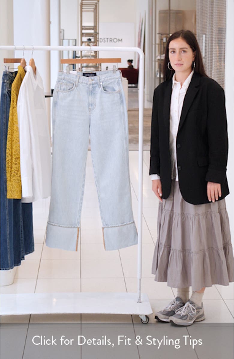 Dylan Cuffed High Waist Relaxed Straight Leg Jeans, sales video thumbnail
