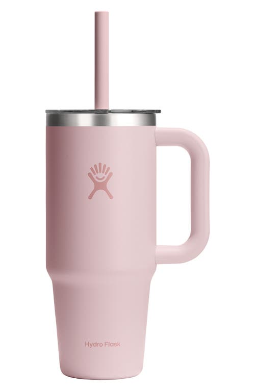 Hydro Flask 24-ounce Clear Lid Travel Tumbler In Pink