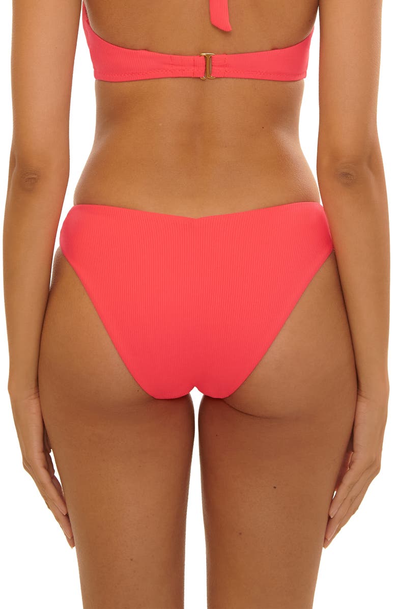 Becca Modern Edge Hipster Bikini Bottoms, Alternate, color, Caliente