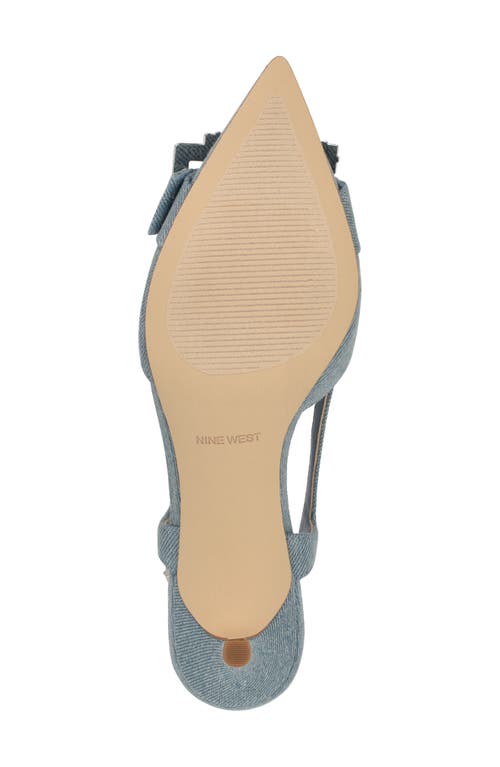Nine West Neeri Pointed Toe Slingback Pump In Light Blue