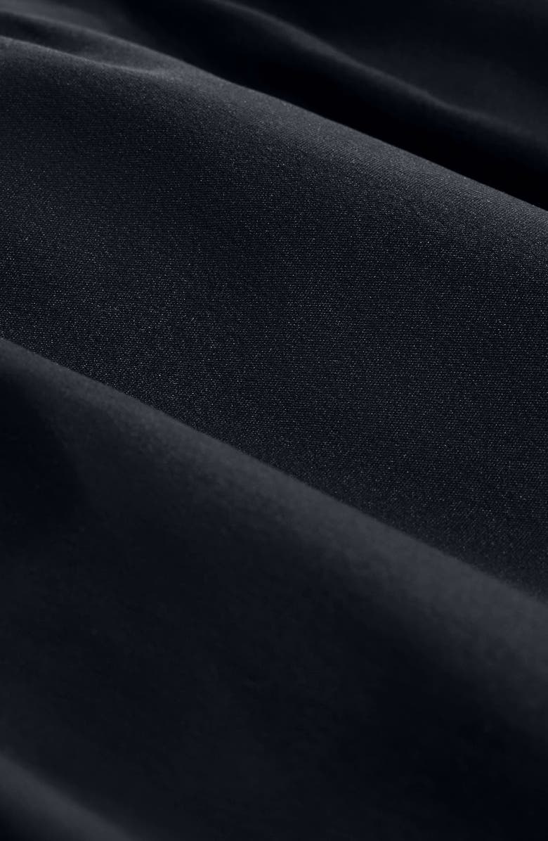 Bugatchi Quinn Colorblock Swim Trunks, Alternate, color, Black