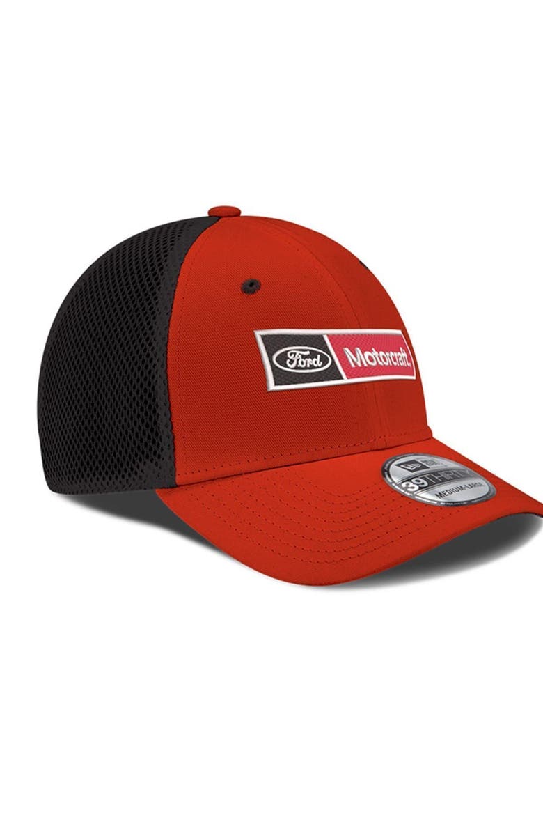 Men's New Era Red Harrison Burton Motorcraft NEO 39THIRTY Flex Hat, Alternate, color, Red