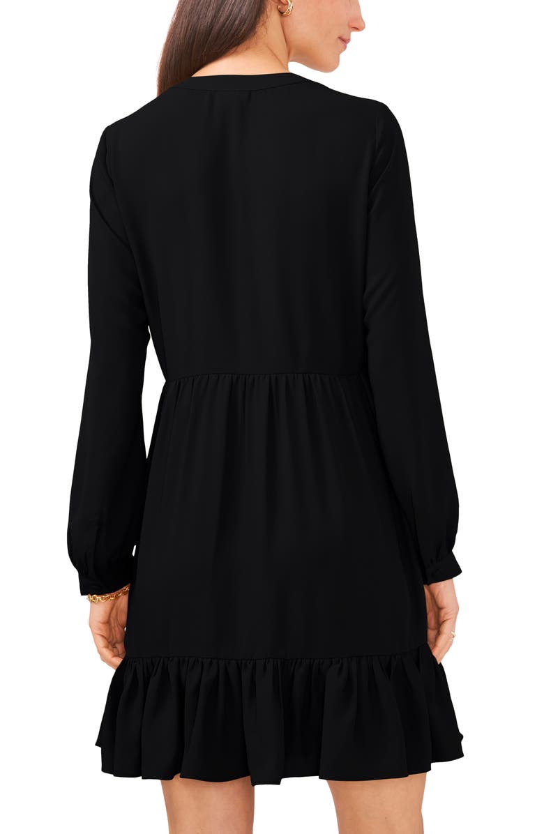 Vince Camuto Ruffle Hem Long Sleeve Dress, Alternate, color, 