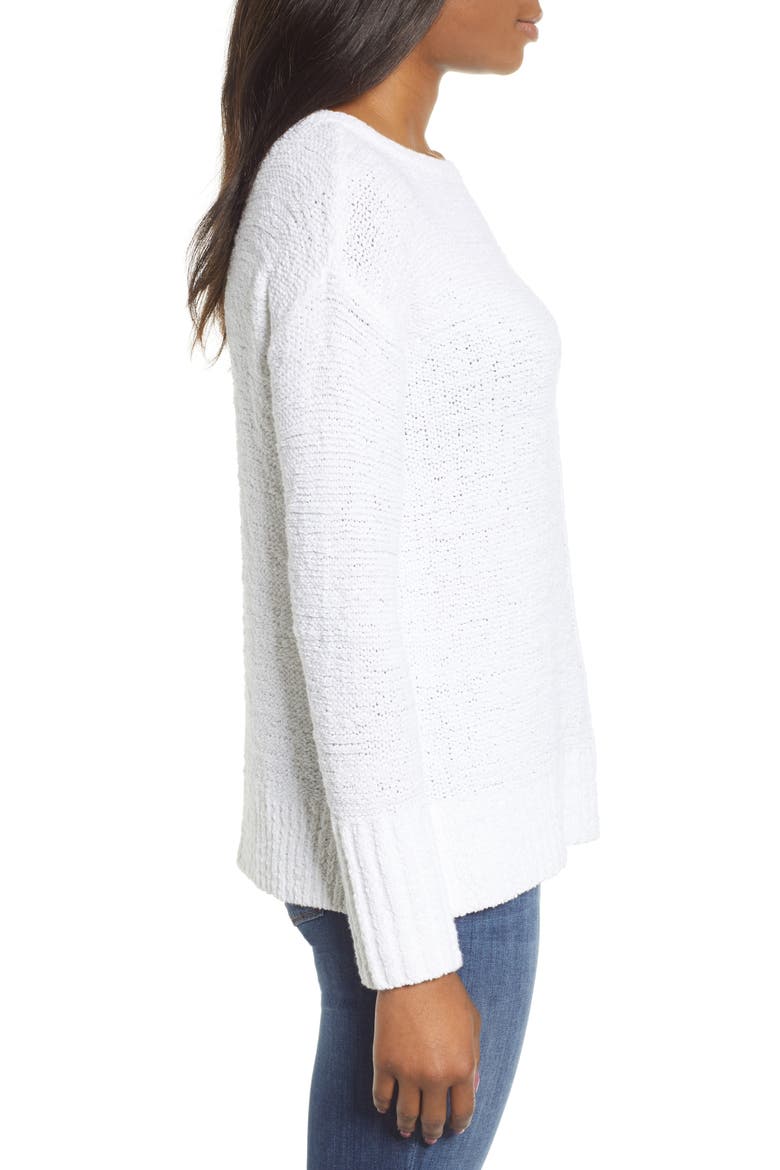 Button Back Sweater, Alternate, color, WHITE