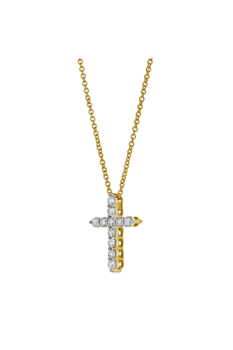 Sacred Cross Diamond Pendant in 10K Yellow Gold, Alternate, color, 10K Yellow Gold