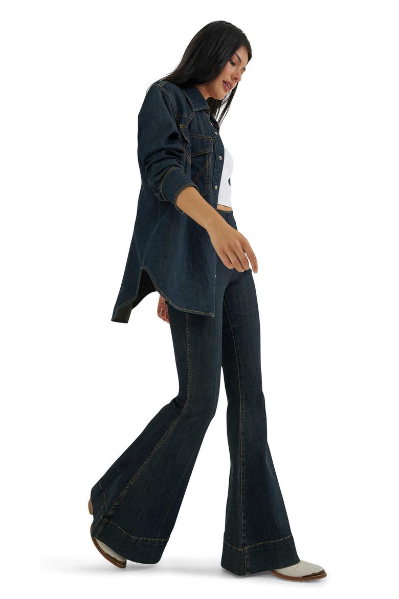 High Waist Flare Jeans, Alternate, color, SANDRIDER