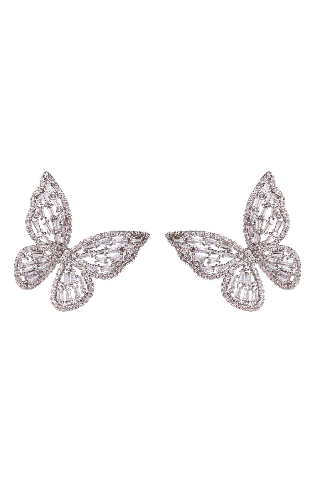 EYE CANDY LOS ANGELES CZ Butterfly Earrings