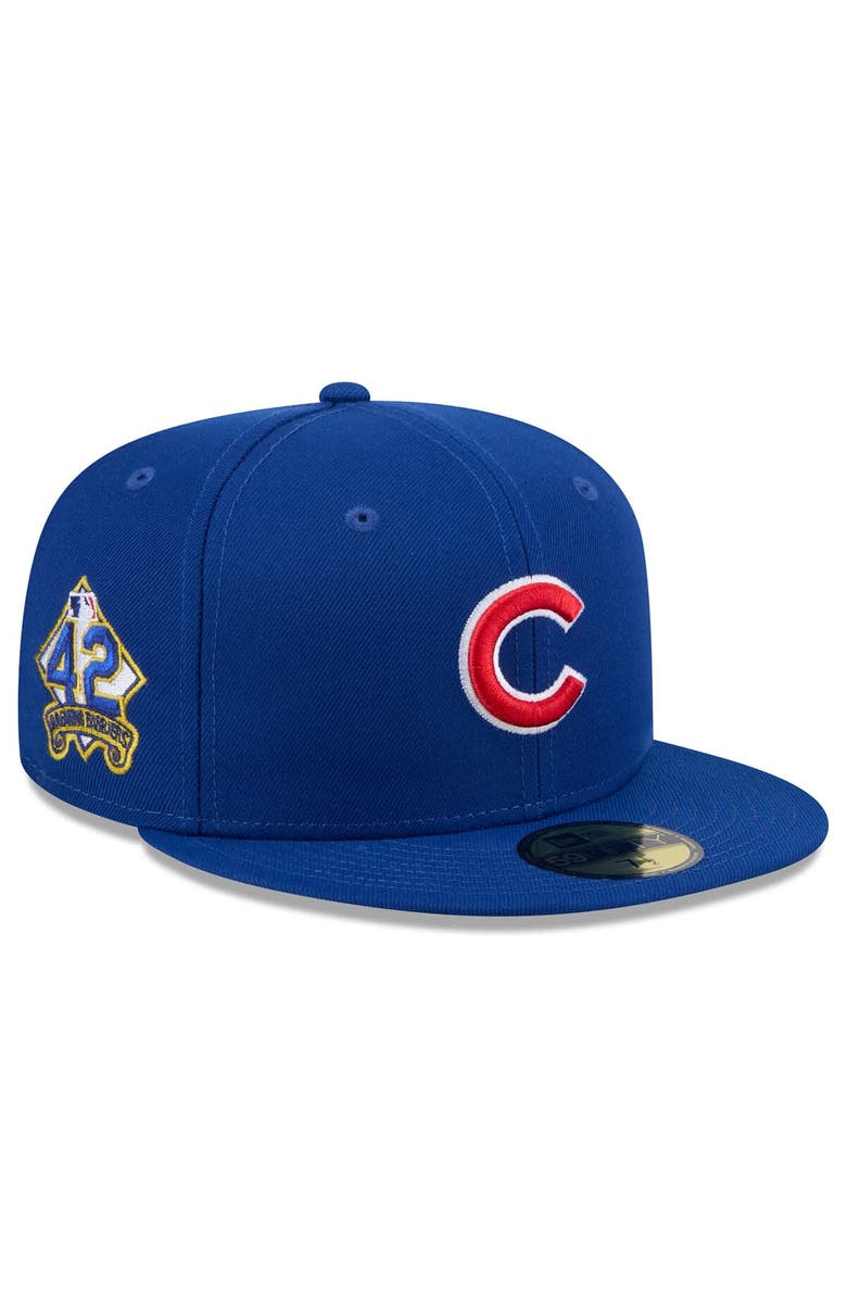 New Era Men's New Era  Royal Chicago Cubs 2025 Jackie Robinson Day 59FIFTY Fitted Hat, Main, color, Royal
