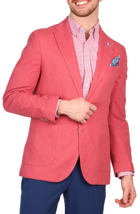 Solid Linen Blend Sport Coat (Short, Regular & Long)