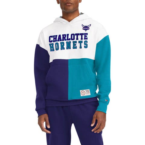 Men's Tommy Jeans White/Purple Charlotte Hornets Andrew Split Pullover Hoodie