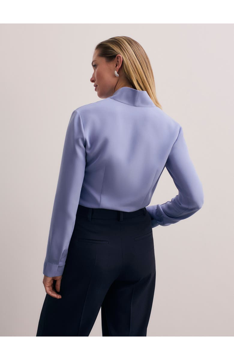 The Fold Bowery Stretch Silk Blouse, Alternate, color, Blue