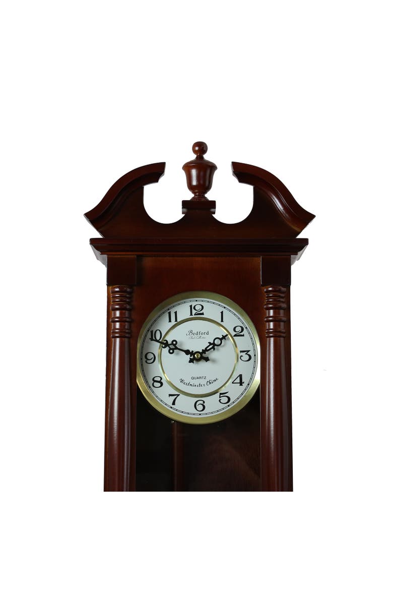 27.5in Cherry Oak Wall Clock, Alternate, color, Cherry Oak