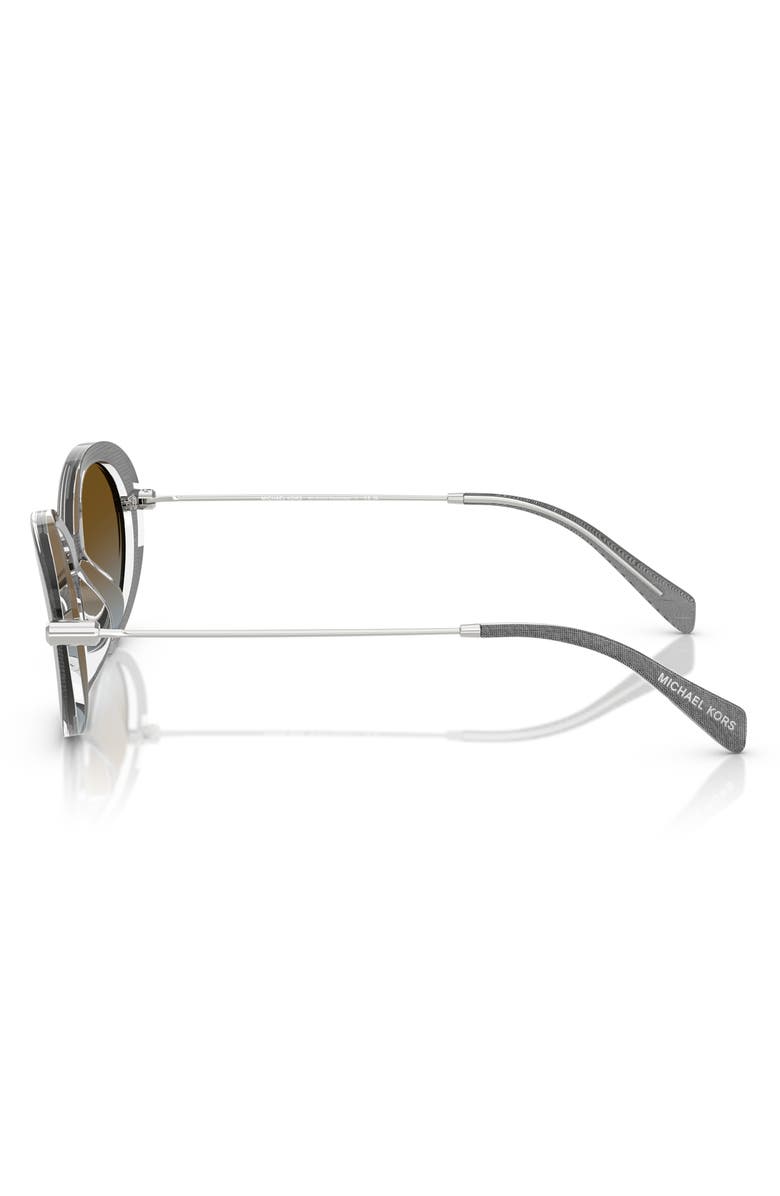 Michael Kors 53mm Gradient Oval Sunglasses, Alternate, color, Grey Denim / Brown Blue