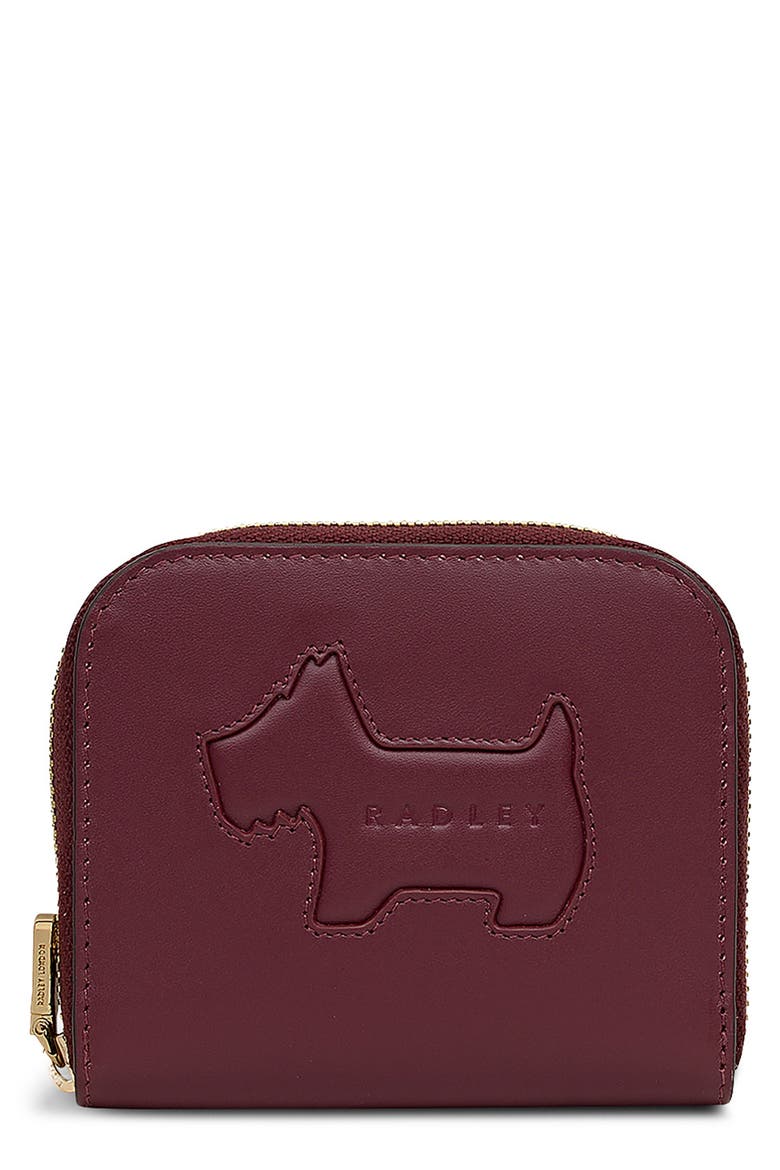 Hadley Lane Small Zip Wallet, Main, color, DARK CHERRY