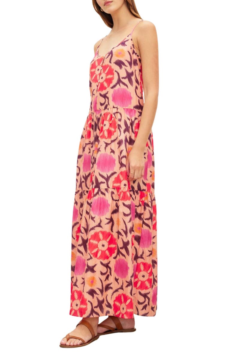Kate Printed Cotton & Silk Midi Dress, Alternate, color, CAMEO MLTI