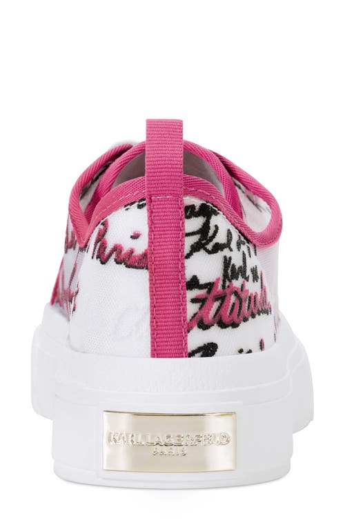 Karl Lagerfeld Paris Gilianne Mesh Platform Sneaker In Multi