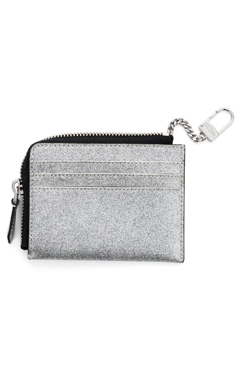 Marc Jacobs THE TOP ZIP WALLET, Alternate, color, Silver