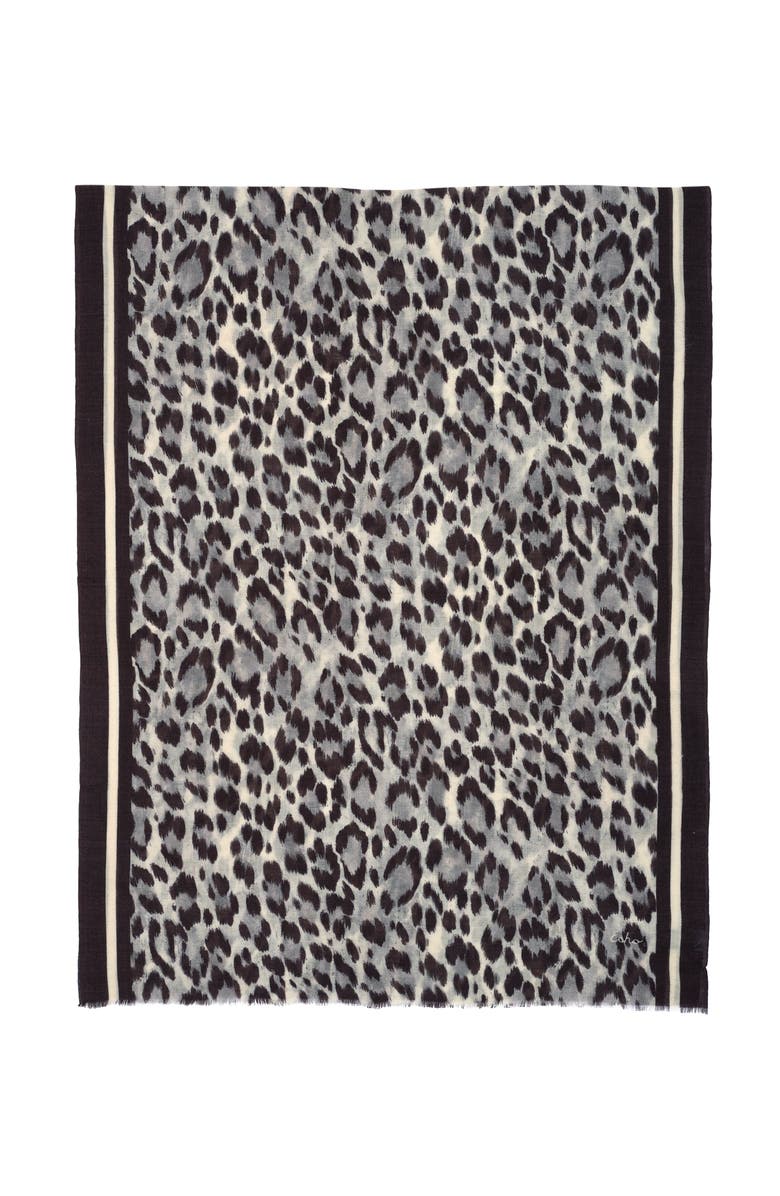 Echo Leopard Wrap, Alternate, color, Black