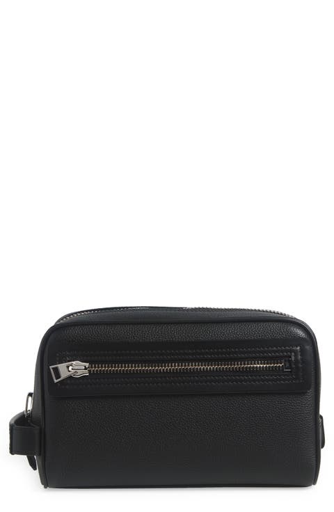 Soft Grained Leather Cosmetics Case