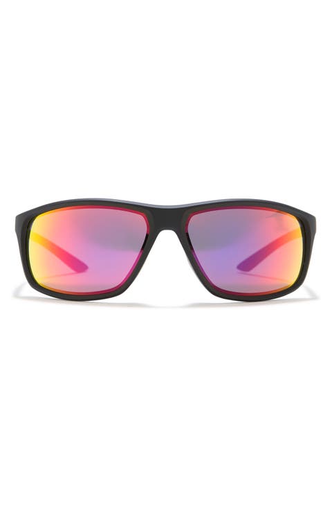 Adrenaline 66mm Oversize Rectangle Sport Wrap Sunglasses