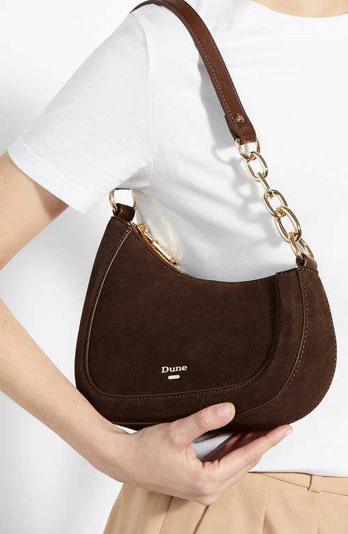 Dune London Direction Faux Leather Shoulder Bag In Brown