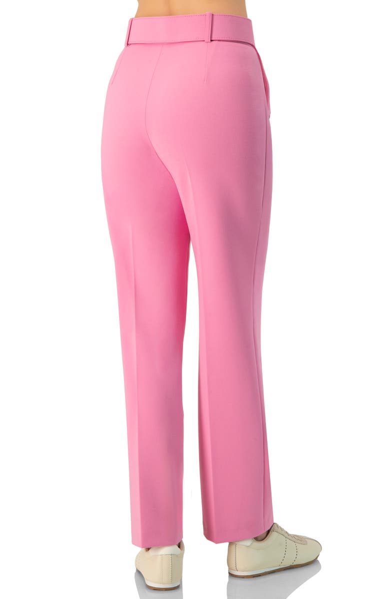 IVONNE Tailored Straight-Leg Pants with Belt, Alternate, color, Pink