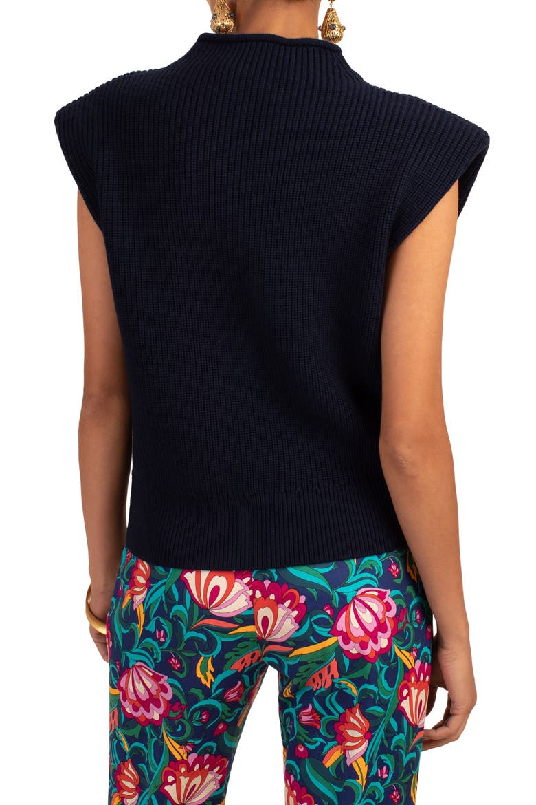 Judson Cap Sleeve Merino Wool Sweater, Alternate, color, INDIGO