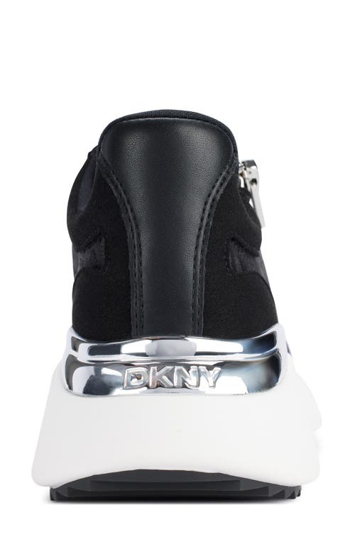 Shop Dkny Zacata Platform Wedge Sneaker In Black