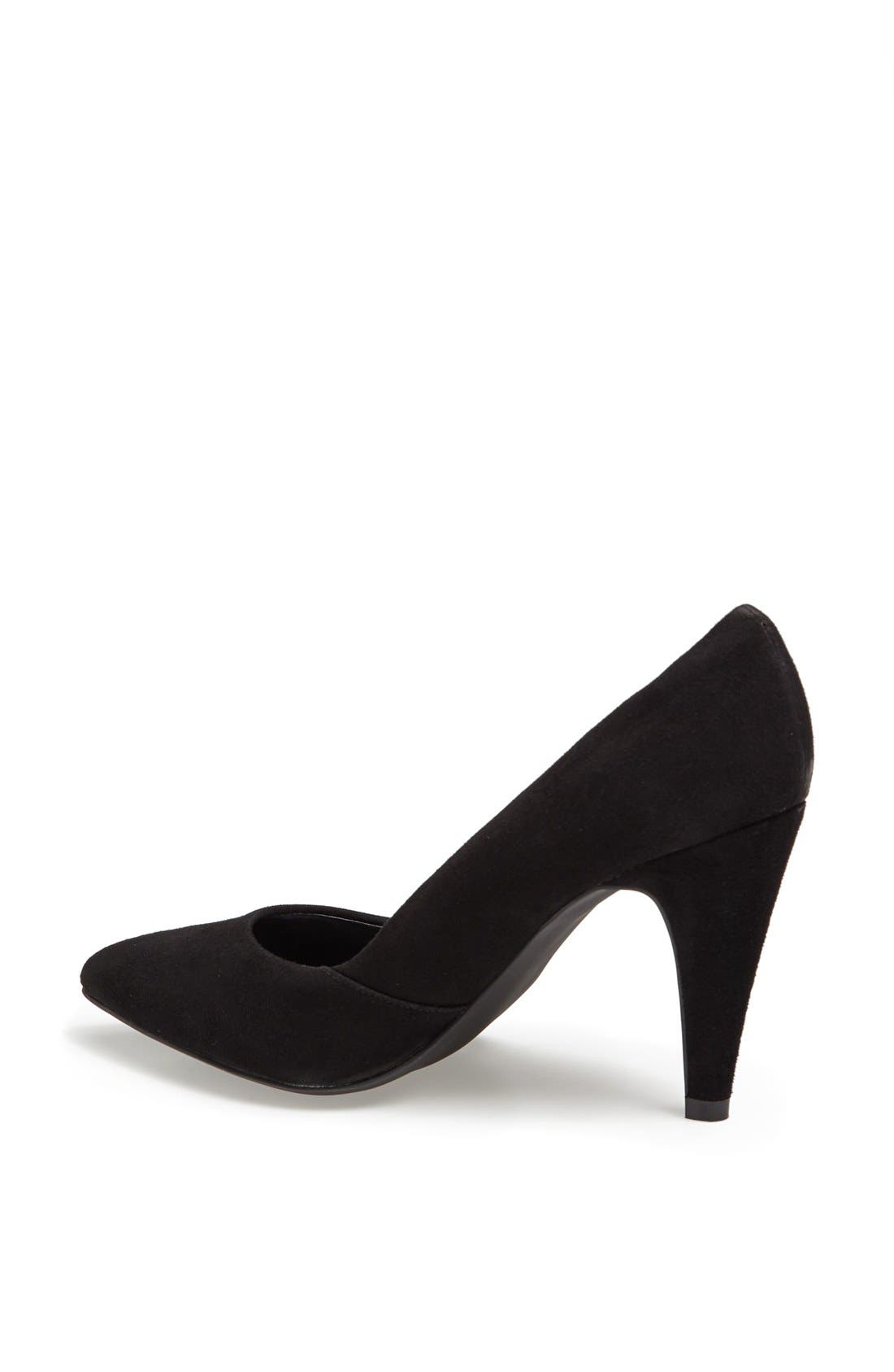 'Melanie' Pointy Toe Pump, Alternate, color, BLACK