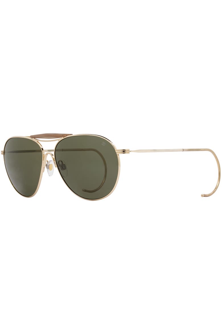 Hazemaster 59mm Aviator Nylon Non Polarized, Main, color, Gold - GNN